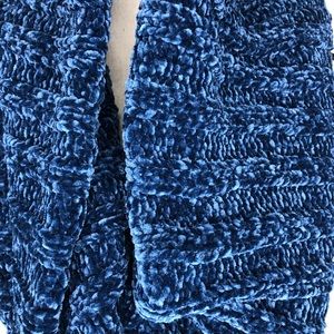 Free People Love Bug Blue Chenille Infinity Scarf